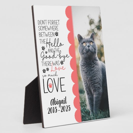 大切なペットの思い出記念写真 フォトプラーク (側面)