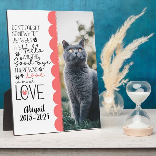 大切なペットの思い出記念写真 フォトプラーク (側面)