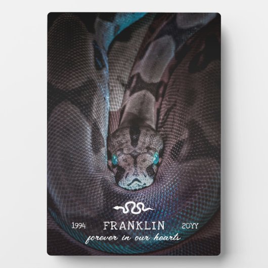 大切なペットの蛇の写真プレート フォトプラーク (正面)