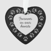 大切なペットの足跡 オリジナル ハート型 メモリアル オーナメント (裏面)