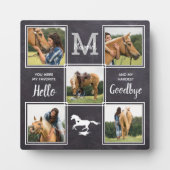 大切なペットの馬の追悼　オリジナル写真コラージュ フォトプラーク (正面)