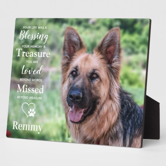 大切なペットドッグのメモリアル　オーダーメイド　思い出の写真 フォトプラーク (側面)