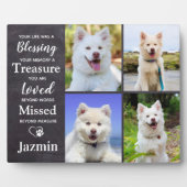 大切なペットドッグの追悼　～想い出の４枚の写真に名前を刻んで～ フォトプラーク (正面)