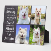 大切なペットドッグの追悼　～想い出の４枚の写真に名前を刻んで～ フォトプラーク (側面)