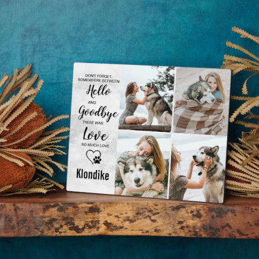 大切なペット(犬)メモリアル ペットロス追悼 写真コラージュ フォトプラーク (側面)
