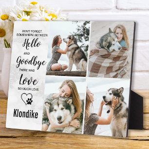 大切なペット（犬）メモリアル　ペットロス追悼　写真コラージュ フォトプラーク