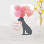 大切なママへ　愛を込めて　あなたのグレートデンママより カード (黄色い花)