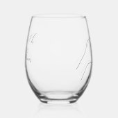 「大切なメイド・オブ・オーナー(花嫁付き添い人)」ギフト/カスタムハートハンド ステムなしワイングラス (左)