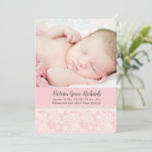 大切なレースの写真の誕生の発表 案内状 (スタンド正面)