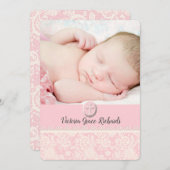 大切なレースの宗教的な写真招待状 招待状 (正面/裏面)