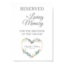 大切な人たちの為のウェディング 予約席 - 花のハート