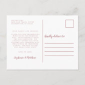 大切な人たちへ、心からの感謝を。シンプルでモダンなウェディング、ありがとう。 ポストカード (裏面)