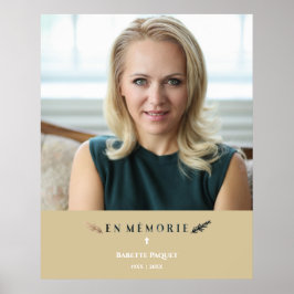 大切な人たちを想う　ミニマルなフランスの写真　ゴールデン ポスター