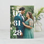 大切な人と 笑顔あふれる おしゃれで素敵な ウェディングフォトカード セーブザデート (スタンド正面)