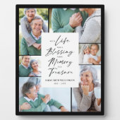 大切な人の生涯を祝福する写真コラージュ追悼品 フォトプラーク (正面)
