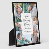 大切な人の生涯を祝福する写真コラージュ追悼品 フォトプラーク (側面)