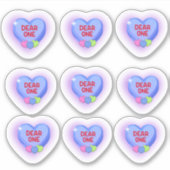 大切な人へのバレンタイン ハート形キャンディーシール 紫 シール (正面)