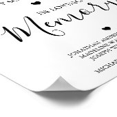 大切な人への愛の記憶を天国で結婚記念に ポスター (角)