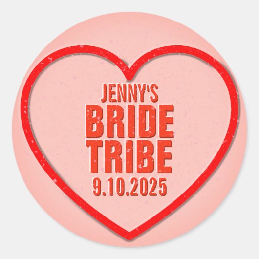 大切な人への特別な贈り物 - オーダーメイドの花嫁部隊 ラウンドシール (正面)