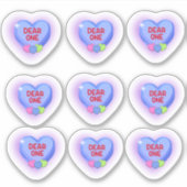大切な人への紫ハートバレンタインキャンディー シール (正面)