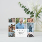 大切な人への追悼写真コラージュ 訃報のお知らせ ポストカード (スタンド正面)