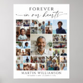 大切な人への追悼 写真コラージュ 心に永遠に ポスター (正面)