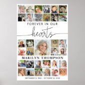 大切な人への追悼　写真コラージュ　３３　心に永遠に ポスター (正面)