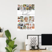 大切な人への追悼　写真コラージュ　３３　心に永遠に ポスター (ホームオフィス)