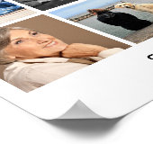 大切な人への追悼 写真コラージュ 33 私たちの心に永遠に ポスター (角)