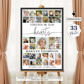 大切な人への追悼　写真コラージュ　３３　私たちの心に永遠に ポスター