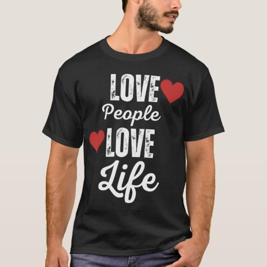 大切な人や友達へのギフトに最適なラブデザインTシャツ Tシャツ (正面)