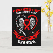 大切な人を亡くした祖父の心臓病啓発 カード (黄色い花)