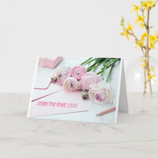 大切な人を失った時、思い出して カード (黄色い花)