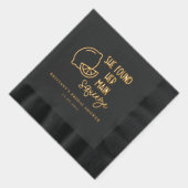 「大切な人を見つけた」ウェディングシャワーのカスタムナプキン 箔ナプキン (右)