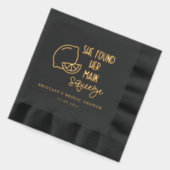 「大切な人を見つけた」ウェディングシャワーのカスタムナプキン 箔ナプキン (左)