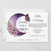 大切な人生を偲んで。編集可能 招待状 (正面)