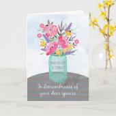 大切な伴侶の記念日　思い出の祝福の壺 カード (黄色い花)