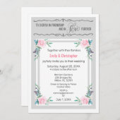 大切な友情と愛の結婚式招待状 招待状 (正面/裏面)