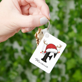 大切な友達のための、家族の名前が入ったクリスマスのキーホルダー キーホルダー