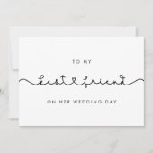 大切な友達の結婚式の日に贈るカード 招待状 (正面)