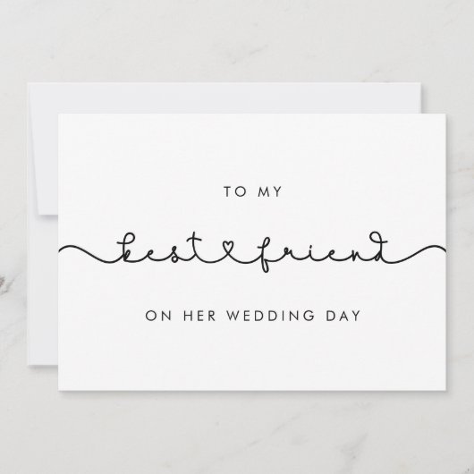 大切な友達の結婚式の日に贈るカード 招待状 (正面)