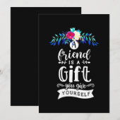 大切な友達はプレゼント 招待状 (正面/裏面)