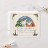 大切な友達へ　クリスマスのご挨 カード (正面/裏面インサイチュ)