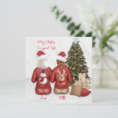 大切な友達へ クリスマスカード 招待状 (スタンド正面)