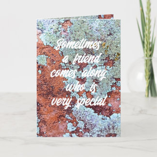 大切な友達 岩の自然カード サンキューカード