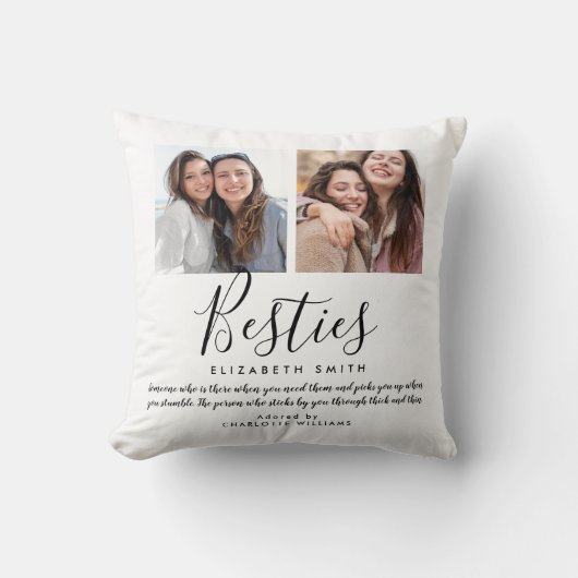 大切な友達 現代スクリプト 親友 引用写真 クッション (正面)