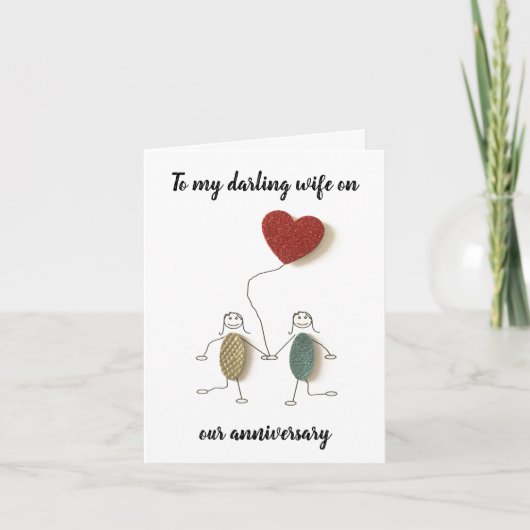 大切な妻へ 私たちの結婚記念日に カード (正面)