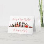 大切な家族とペットのためのクリスマス シーズンカード (正面)