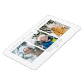 大切な家族のためのミニマリスト3枚の写真コラージュ記念品 マグネット (左側)