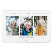 大切な家族のためのミニマリスト3枚の写真コラージュ記念品 マグネット (横)